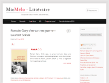 Tablet Screenshot of micmelo-litteraire.com